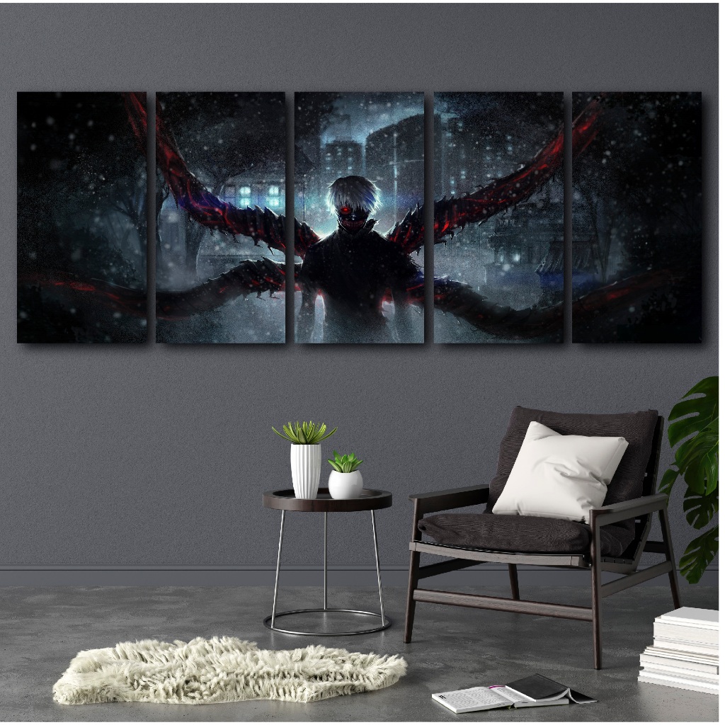 Poster dinding Anime Ken Kaneki | Tokyo Ghoul 1 set