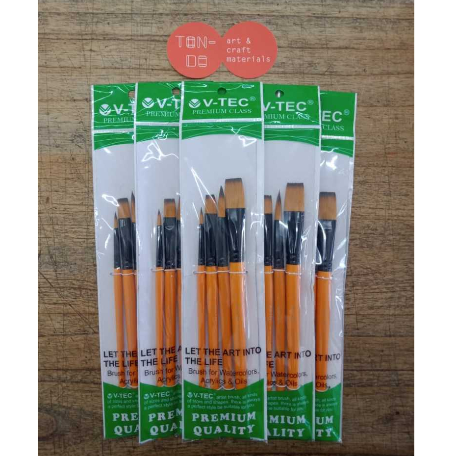 

V-TEC KUAS ARTIS BRUSHES PREMIUM SET ISI 4 PCS : TYPE : VT 0014.S/4