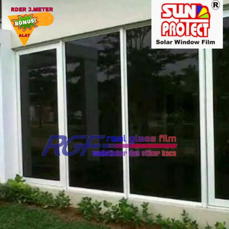 STIKER KACA FILM JENDELA RUMAH RIBEN WARNA HITAM KACA FILM MOBIL 40% 60% 80%