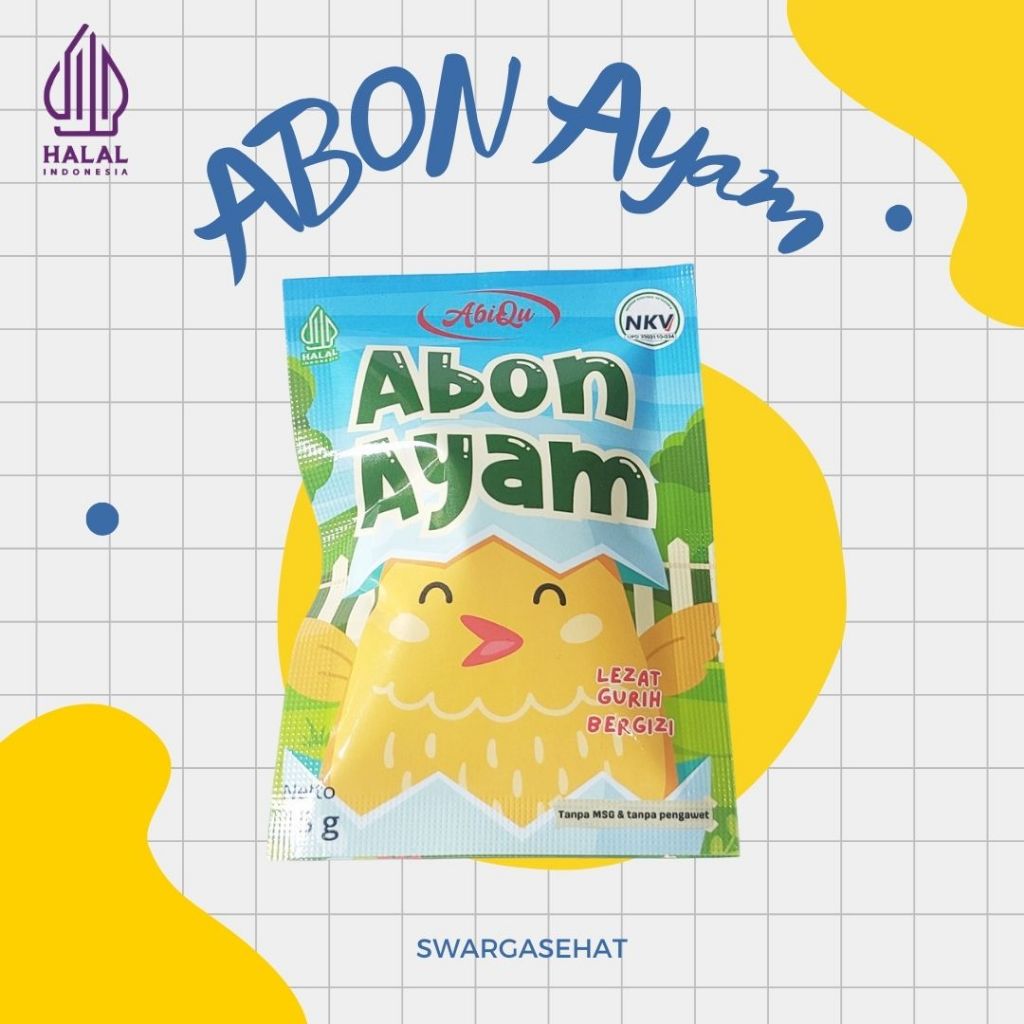 

Abon Ayam Abiqu (15gr) Abon MPASI Non MSG Tanpa Pengawet