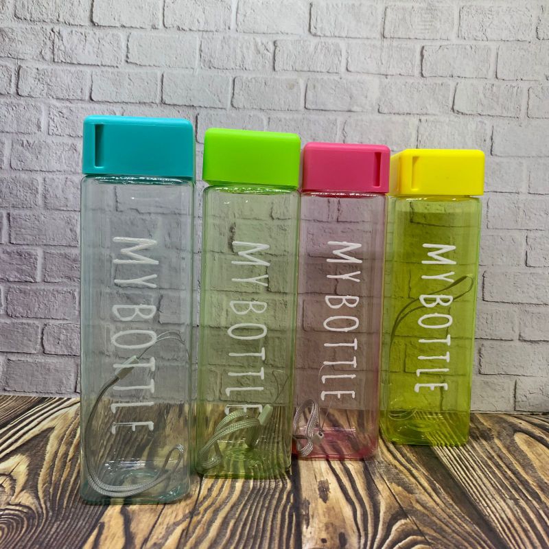 BOTOL MINUM MY BOTTLE SARUNG SETENGAH / BOTOL MINUM TRANSPARAN MY BOTOL