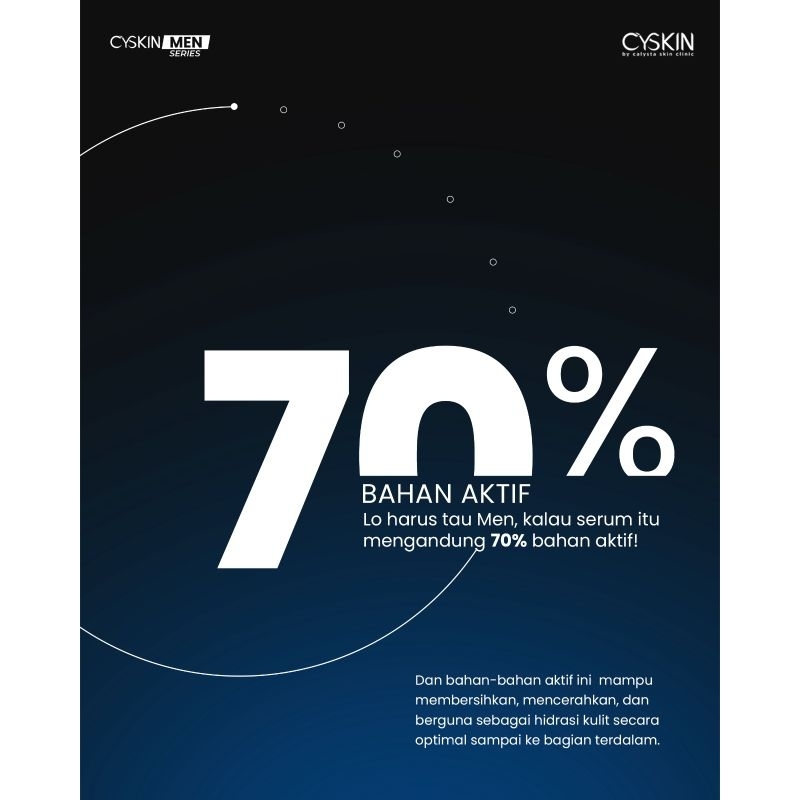 Serum Pria Untuk Wajah Glowing  Berminyak dan Berjerawat Cyskin By Calysta Skincare HYDRA & REFINING