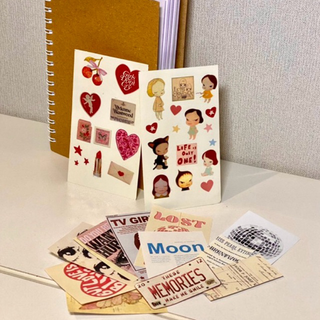 

aesthetic DIY scrapbook set/cute journaling