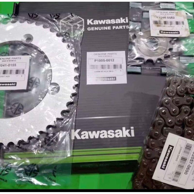 GIRSET GEAR SET KOMPLIT KLX 150 KLX150 S L G RANTAI GIR DEPAN BELAKANG KAWASAKI