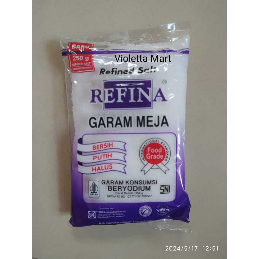 

Refina Garam Meja Beryodium 250 Gram