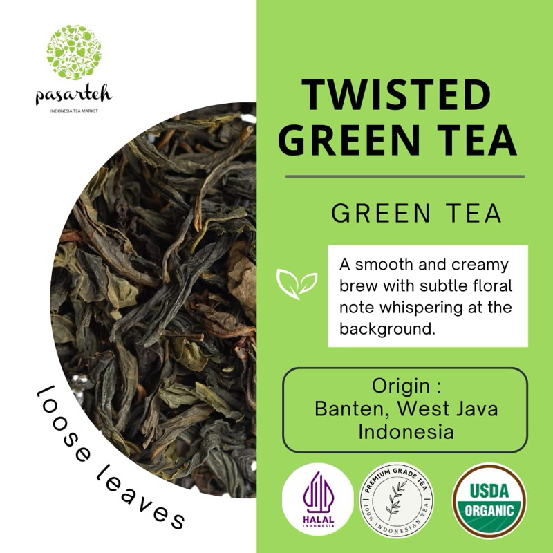 

[ pasarteh ] Twisted Green Tea Banten | Green Tea | Teh Hijau | Teh Indonesia