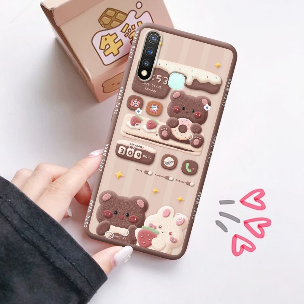 (FL01) Case Vivo Y19 Softcase Macaron Protect Camera Silikon Tpu