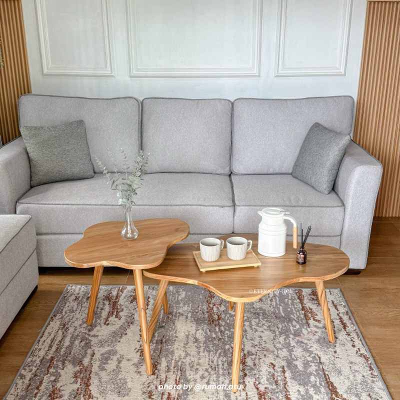 COFFEE TABLE ARTHA - SET MEJA RUANG TAMU AESTHETIC - SOLID WOOD COFFEE TABLE