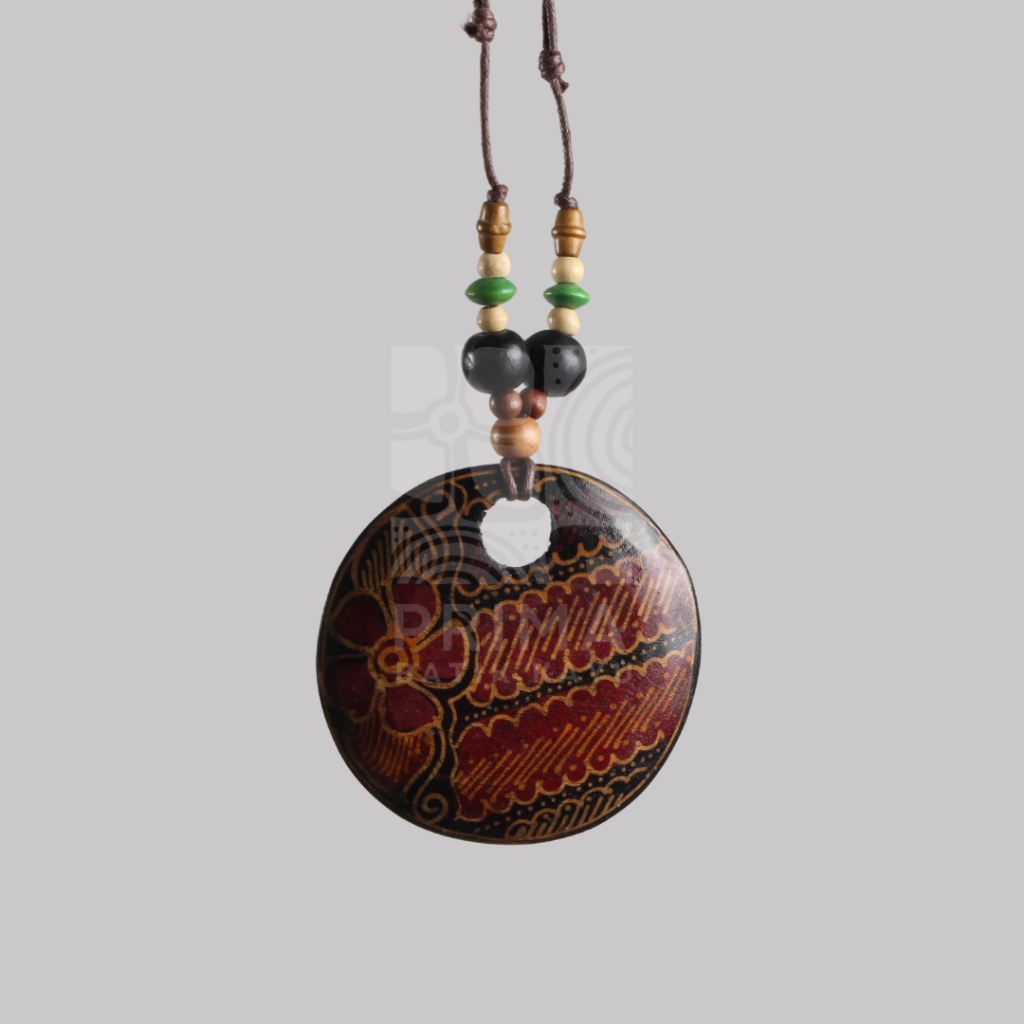 Kalung Batik Kayu | Kalung Etnik | Kalung Unik