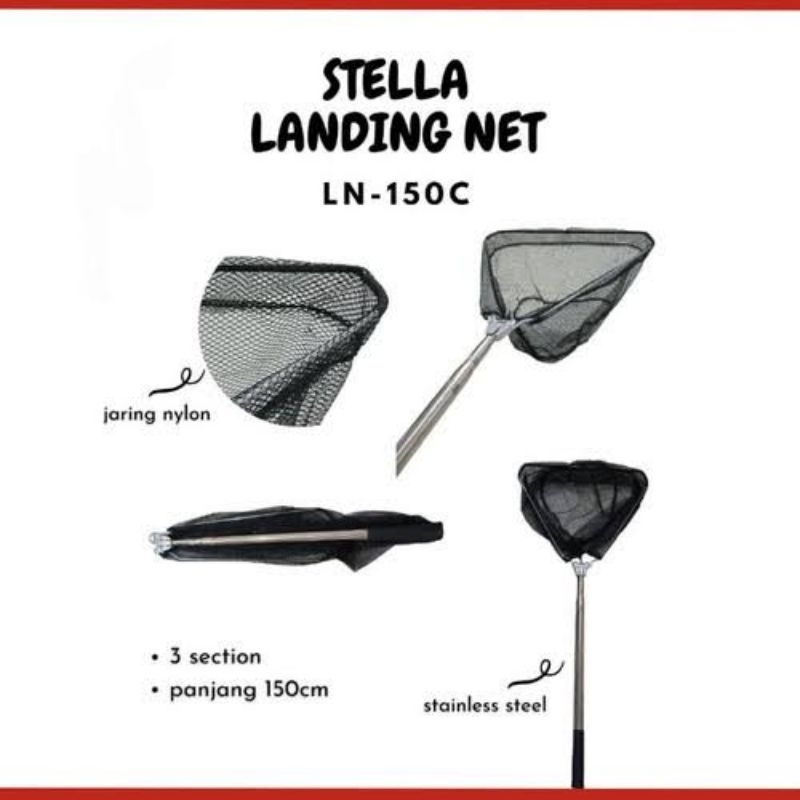 Serok Lipat stella LN-150C Landing Net Serok Ikan 150CM