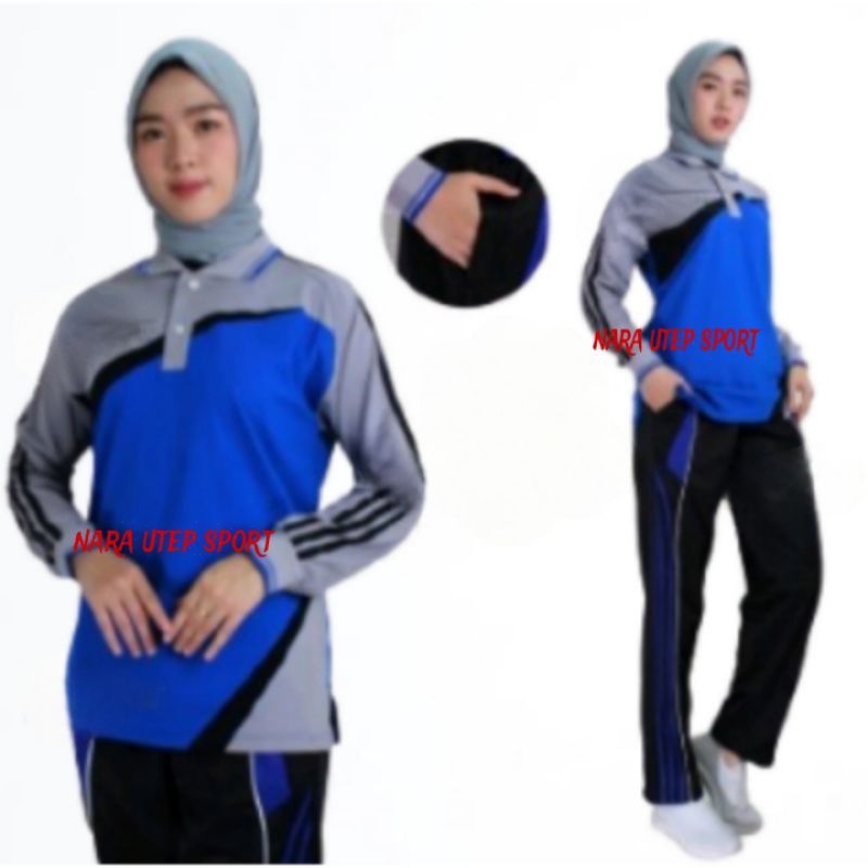 setelan baju training panjang set training olahraga pria dan wanita