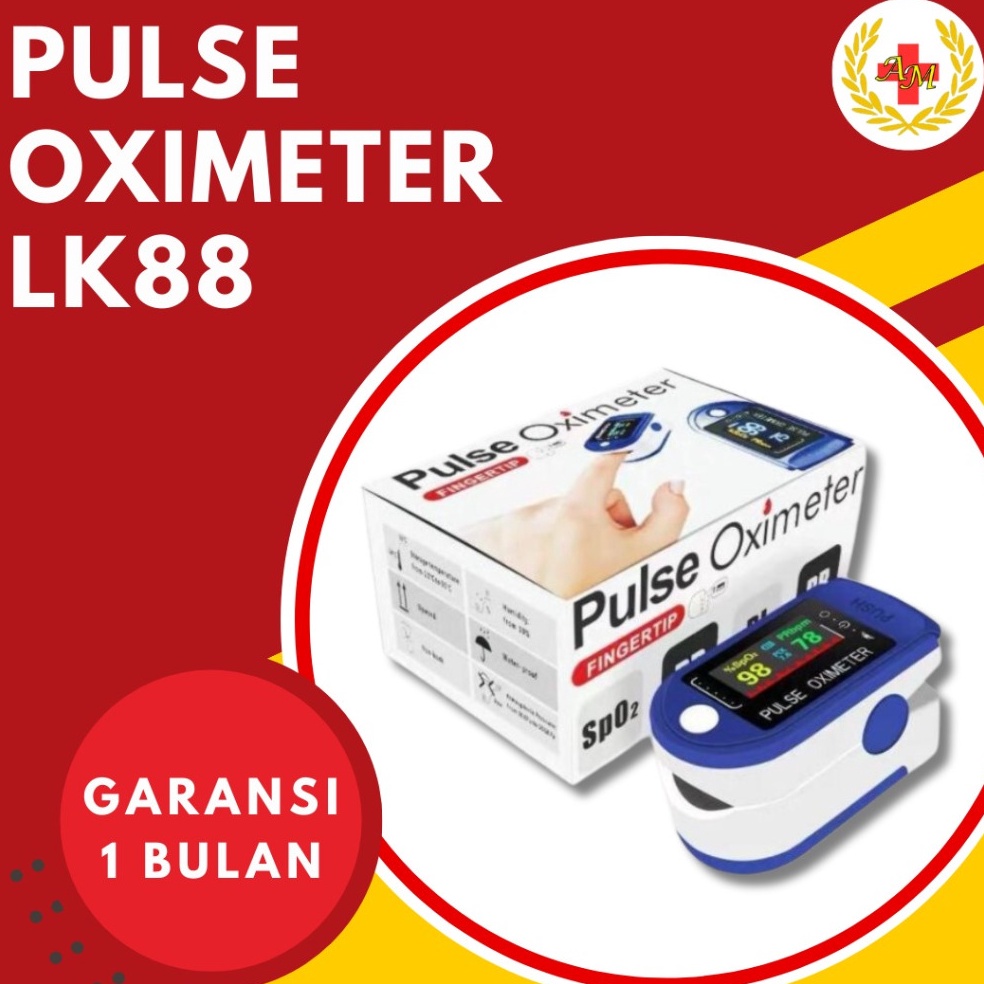 Terbaik Pulse Oximeter LK88 Pulse Oxymeter LK 88 Oksimetri Alat Saturasi Oksigen O2
