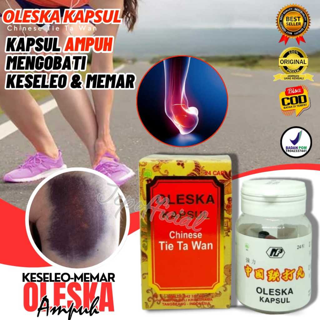 OLESKA KAPSUL CHINESE TIE TA WAN TIEH TA WAN TIETAWAN MEMAR KESELEO CEDERA BENTURAN LUKA ORIGINAL