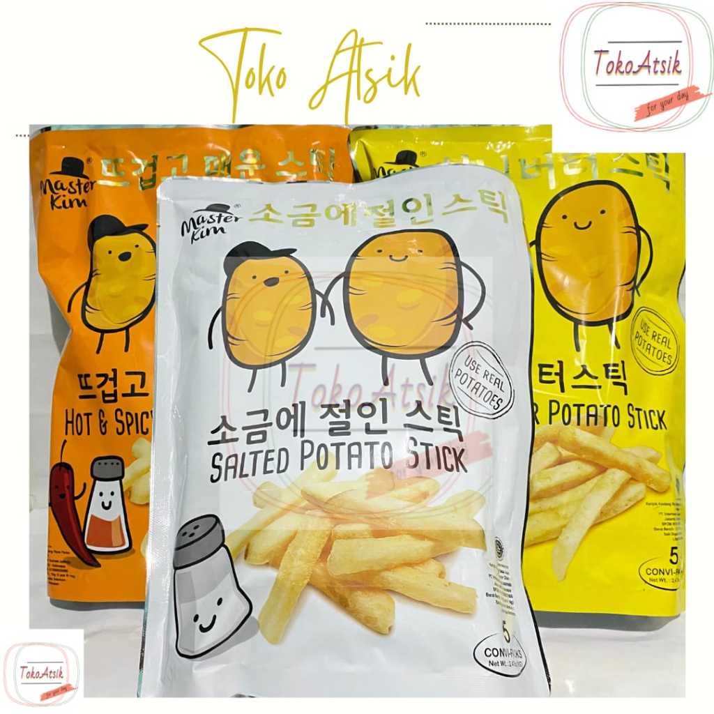 

Master Kim potato snack - Salted - Spicy - Honey butter/ potato chips/ french fries 80gr