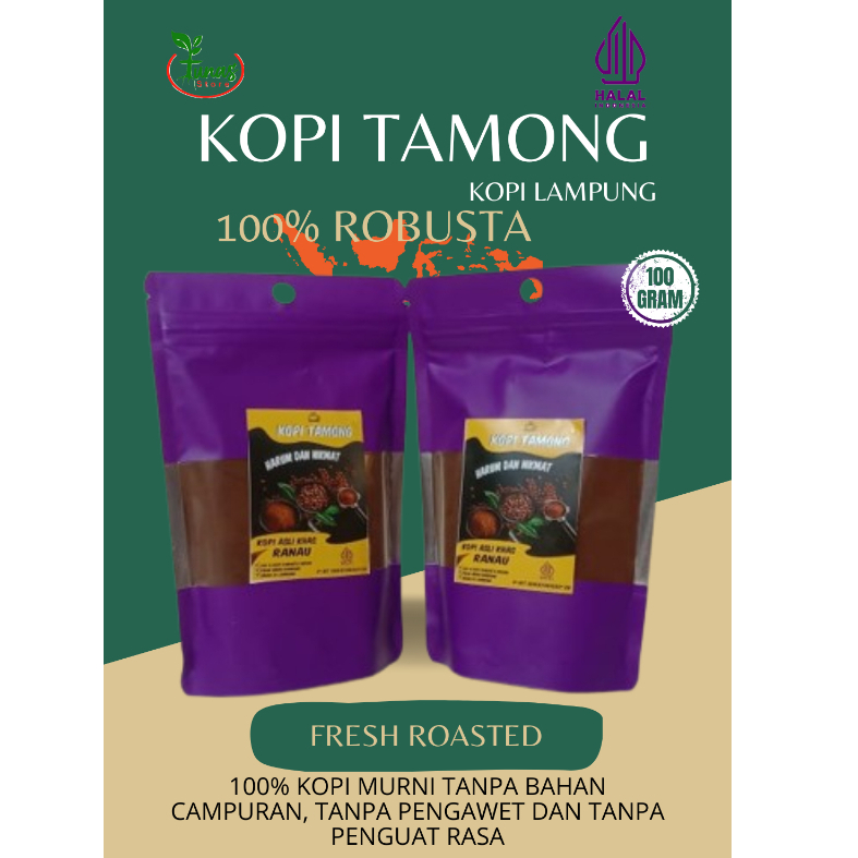 

Tunas - Kopi Lampung 100 Gram - Kopi Tamong Khas Ranau - Bubuk Kopi - Robusta Coffee