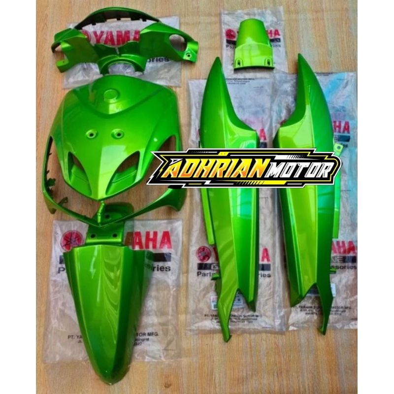 COVER FULL SET BODY HALUS MIO SMILE HIJAU ASLI ORIGINAL YAMAHA