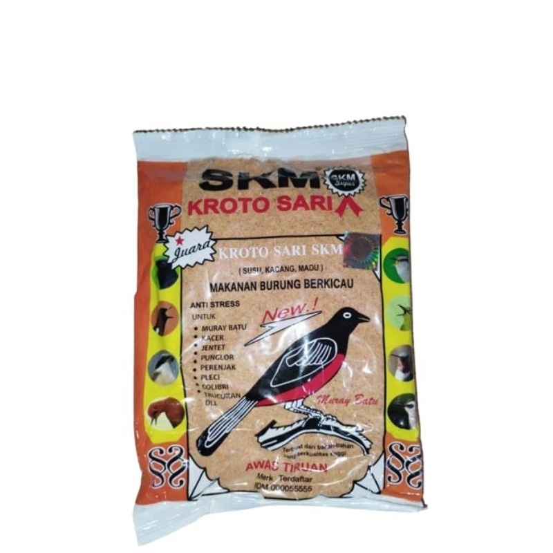 PAKAN BURUNG SKM KROTO SARI VOER PUR HALUS PAKAN BURUNG SKM