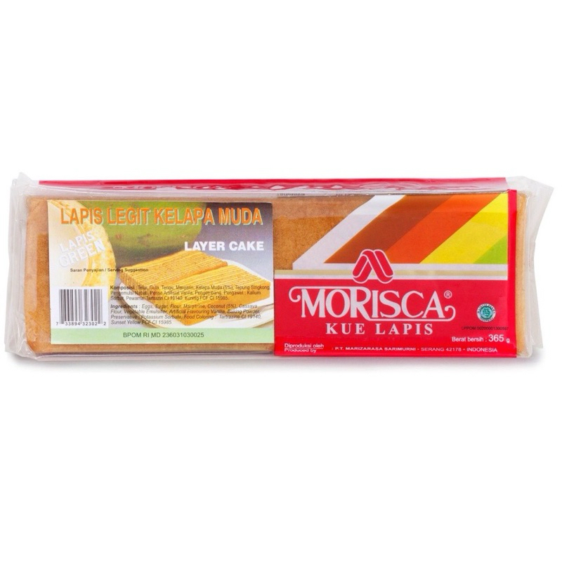 

Morisca Lapis Legit Green Coconut Singkong Morisca 365gr