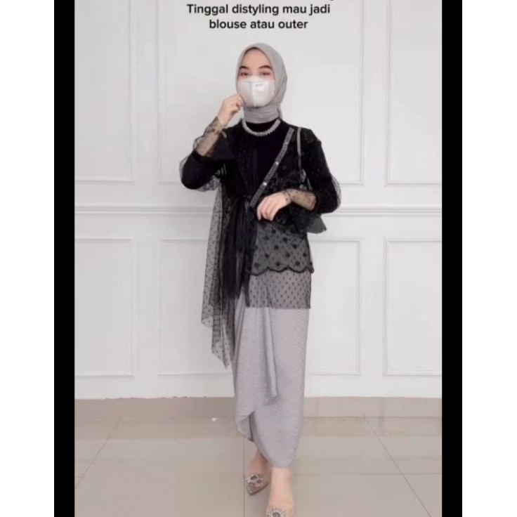 Super Ulasan  Ribbon Outer Tille Wrap Outer Organza Pita Outer Tulle Outer Brukat Outfit Kondangan O