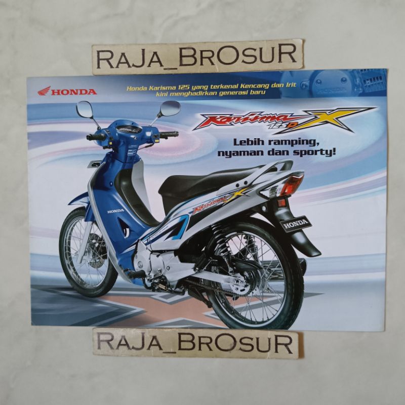 Poster brosur katalog leaflet jadul lawas Honda Karisma X 125 D/Karisma X125 D Disk Brake Cakram 200
