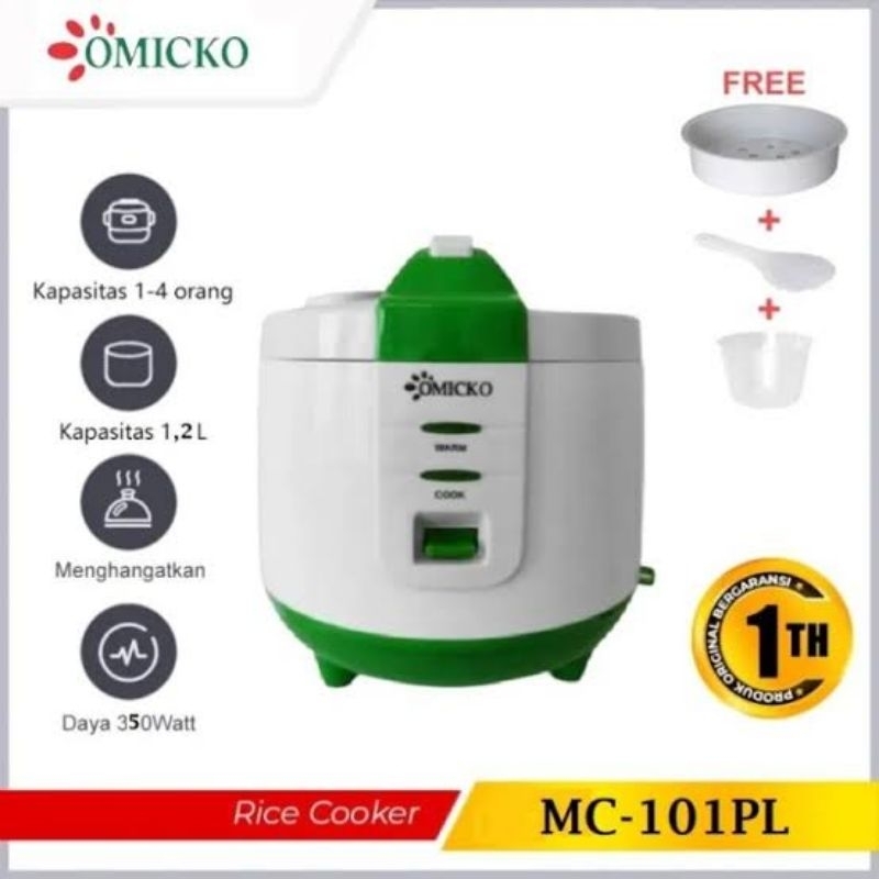 RICE COOKER Mini 1,2 Liter / MAGIC COM OMICKO MC 101-PL