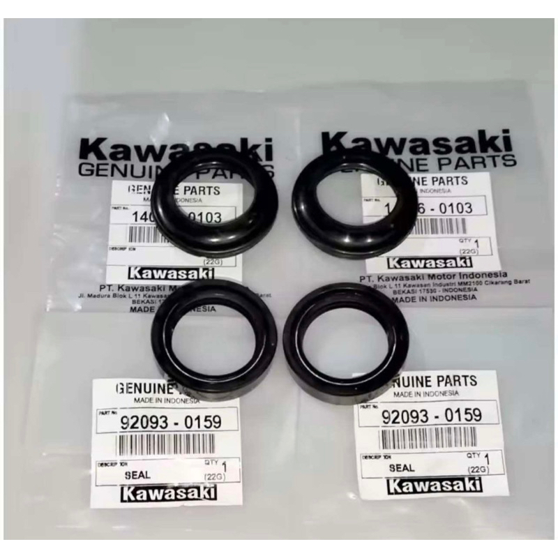 SIL SEAL SHOCK SHOCBREKER DEPAN TUTUP ABU SET KLX DTRACKER KLX BF USD SET 4 PCS KAWASAKI