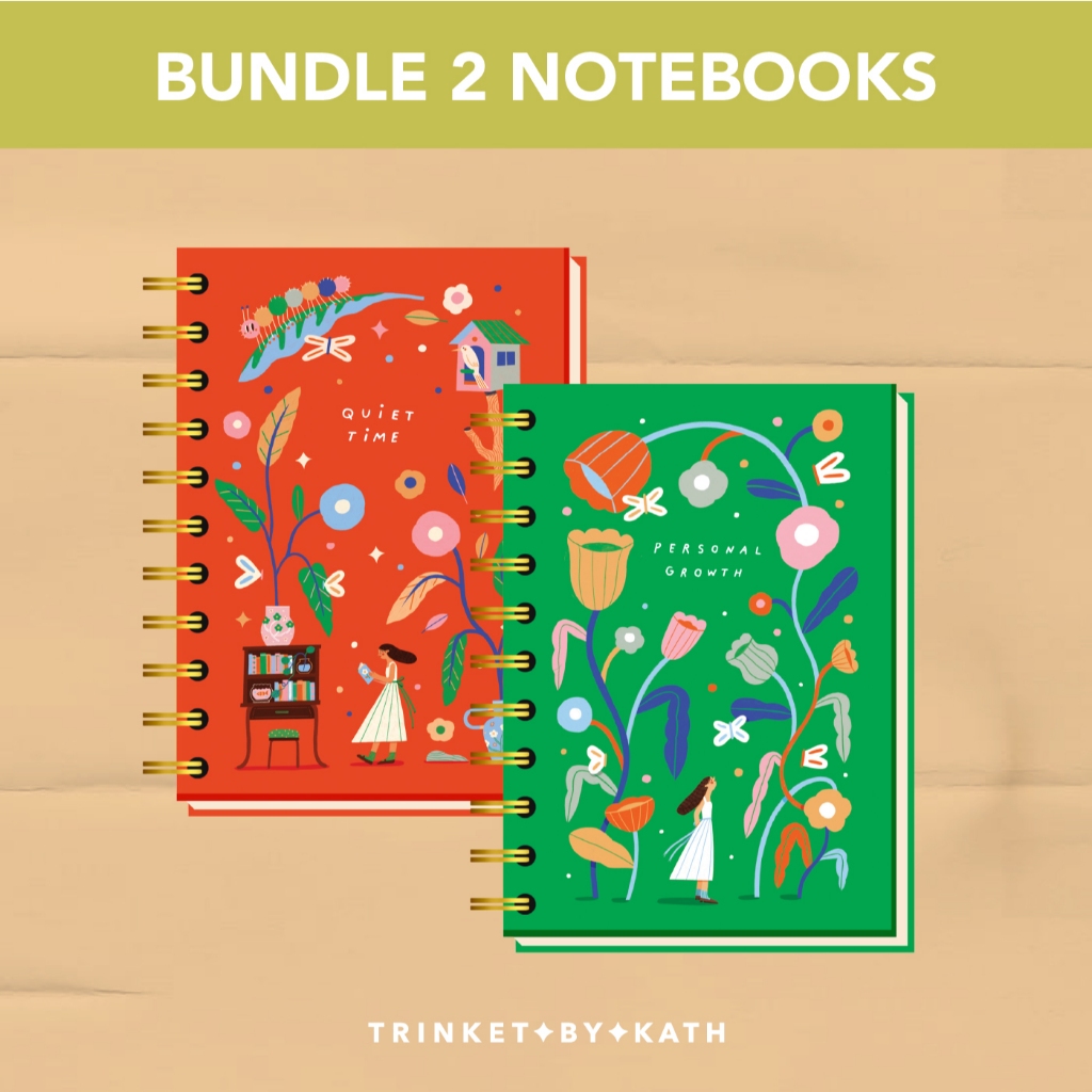 

Notebook Ring Gold / Buku Polos Jurnal Memo Note Sketchbook / Buku Catatan / Notepad / Todolist - Trinket by Kath