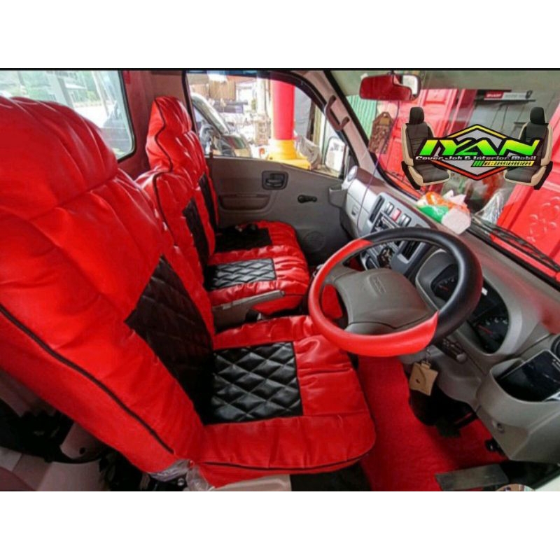 Sarung jok / Cover jok variasi untuk mobil Isuzu ( Elf Traga, Elf Macan ) Model sofa motif