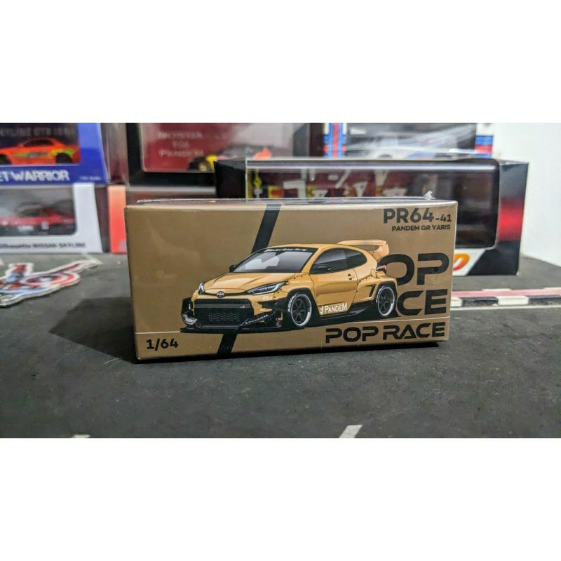 Diecast PopRace Pandem Toyota GR Yaris Gold Segel