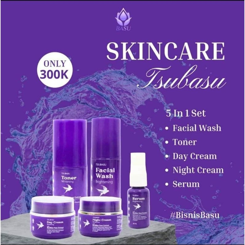 Paket skincare TSUBASU PT BASU (Whitening & Brightening)