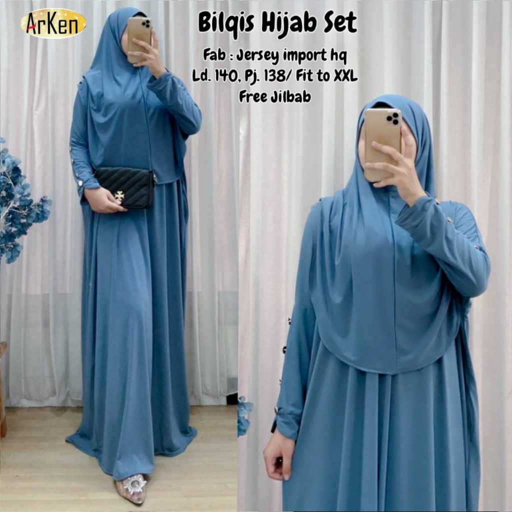 [ARKEN] BILQIS HIJAB SET DRESS WANITA