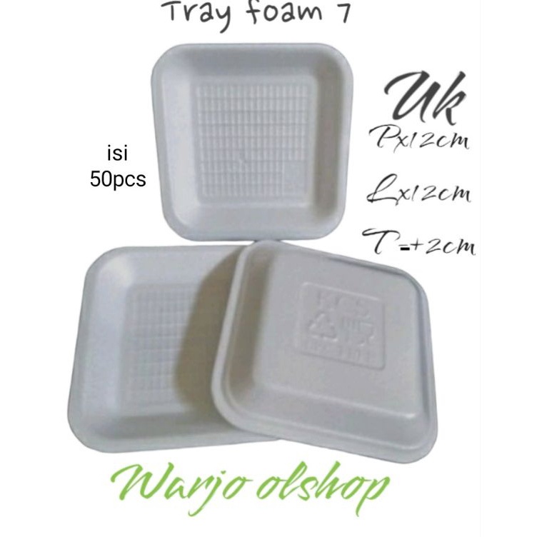 Star seller styrofoam foam tray uk 7 isi 5pcs  cocok untuk semua makanan dan buah buahan