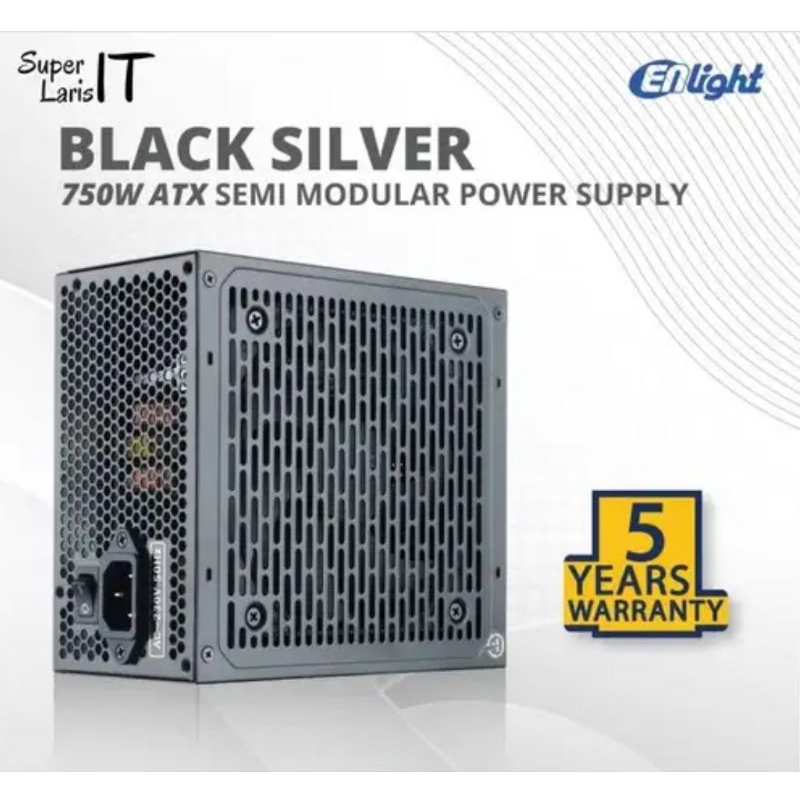 Power Supply PSU Enlight BlackSilver 750w 750 watt 80+/80 Plus Bronze