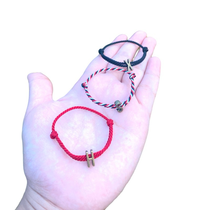 Gelang Tridatu Bayi Inisial BRONZE - Gelang Hitam Gelang Merah