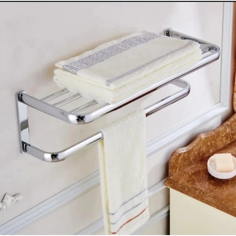 Rak Handuk Stainless 2 Susun