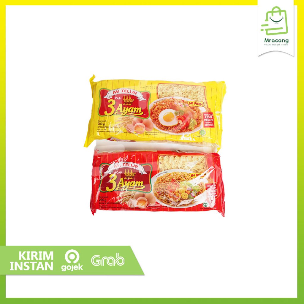 

Mie Telur Cap 3 Telur - Berat 200gr