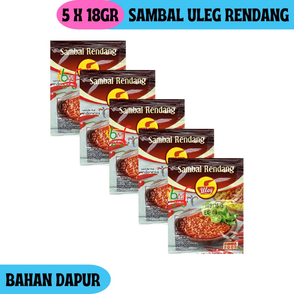

5PCS Sambal Uleg Rendang dari Finna Pedas dan Lezat