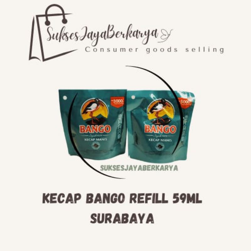 

Kecap Manis Bango Refill 59ml/ Kecap manis Bango kemasan pouch/ Kecap Refill