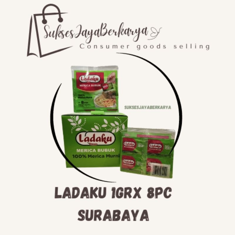 

Ladaku lada putih bubuk sachet (8pc x @1gr) / Ladaku kemasan 1gr murah Surabaya