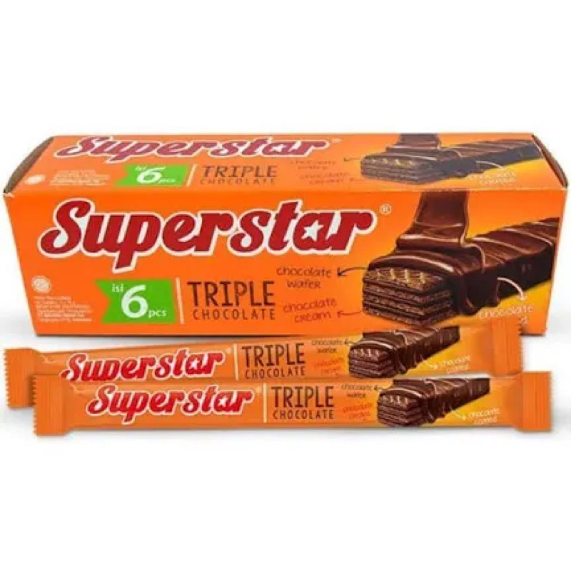 

SUPERSTAR TRIPLE CHOCO WAFER 1 BOX ISI 12PCS x 18GR