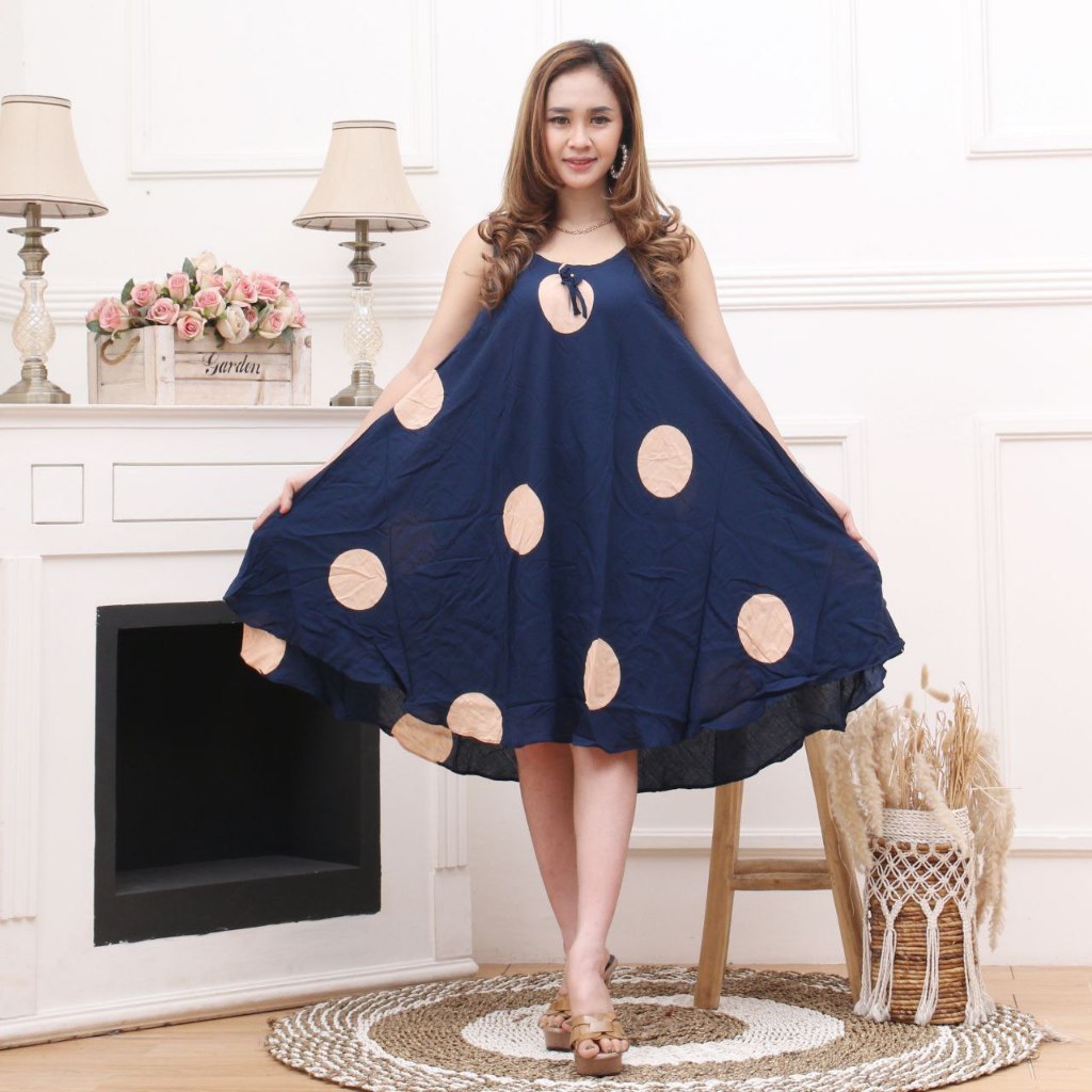 SRB35 - DASTER YUKENSI JUMBO RAYON DINGIN MODEL PAYUNG TERLARIS HARGA GROSIR Home Dress Wanita Tanpa