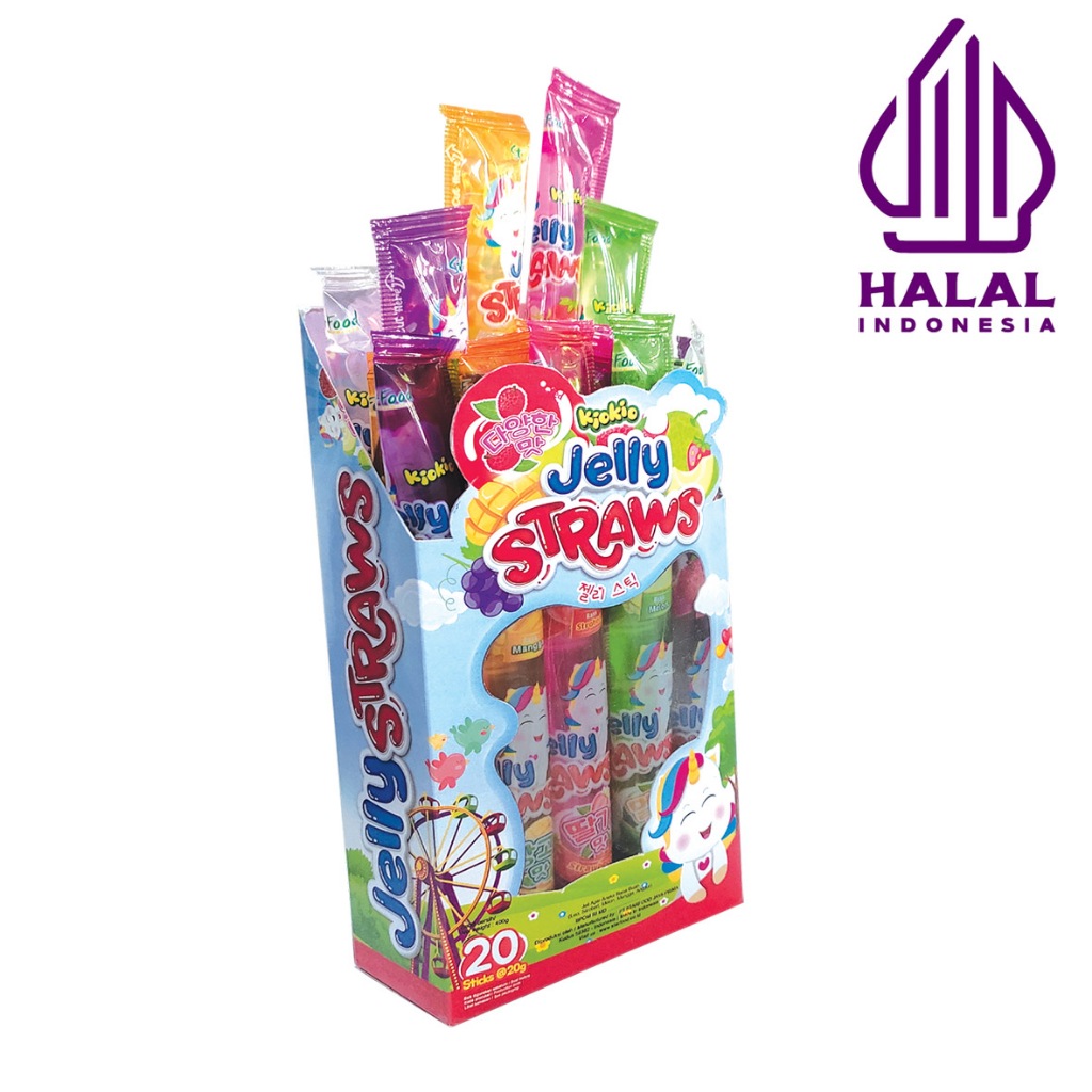 

Jelly Kiokio Straws Sedotan HALAL 20 pcs 400gr BOX