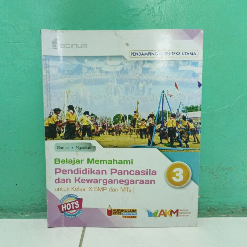 Buku PPKN Pendidikan Pancasila dan Kewarganegaraan Kelas 9 IX 3 SMP MTS Penerbit Platinum Tiga Seran