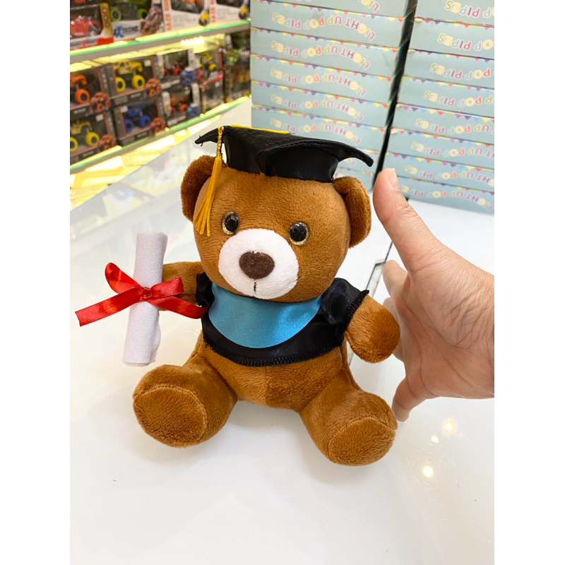 Boneka beruang graduation kecil bouquet bagus murah by seulgi / bear wisuda / toga sarjana 7' (05021