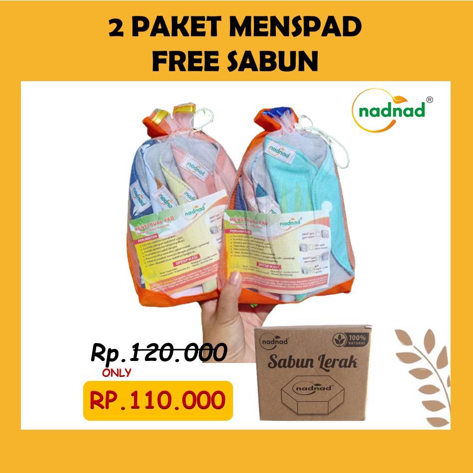 Pembalut Kain Wanita Cuci Ulang Menspad Nadnad Waterproof Anti Bocor Sehat Ori