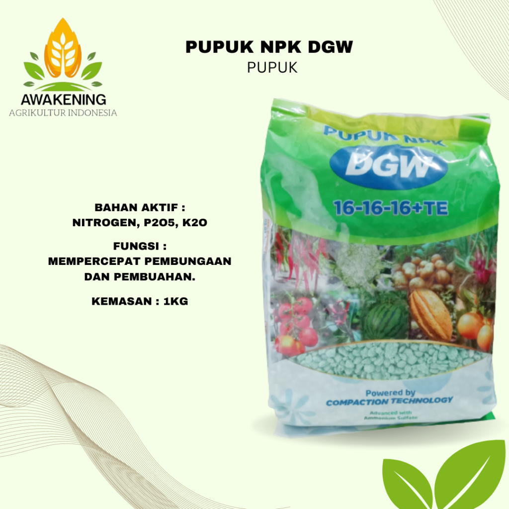 PUPUK NPK DGW 16-16-16+TE 1KG