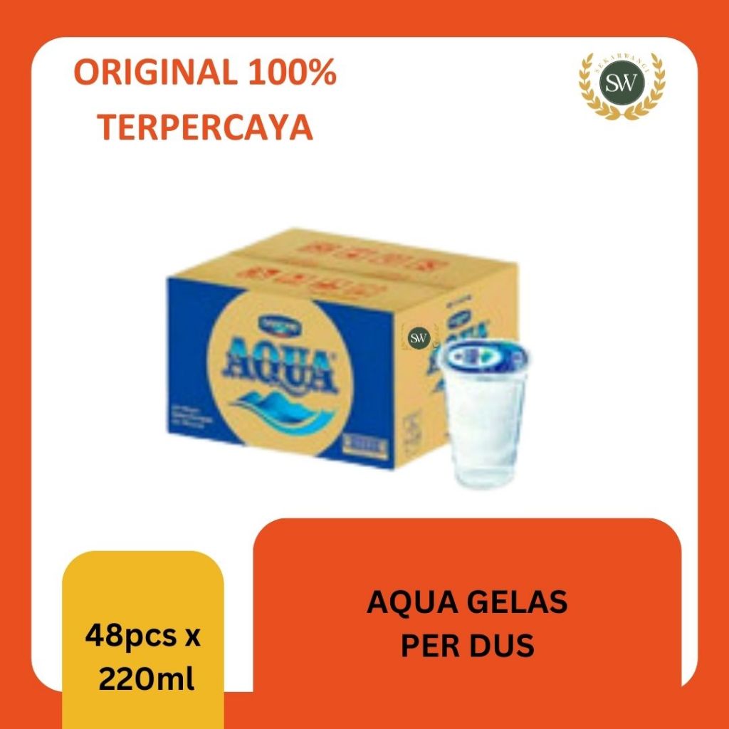 

Aqua gelas - AIR MINERAL - PER DUS - ISI 48 PCS 220ml