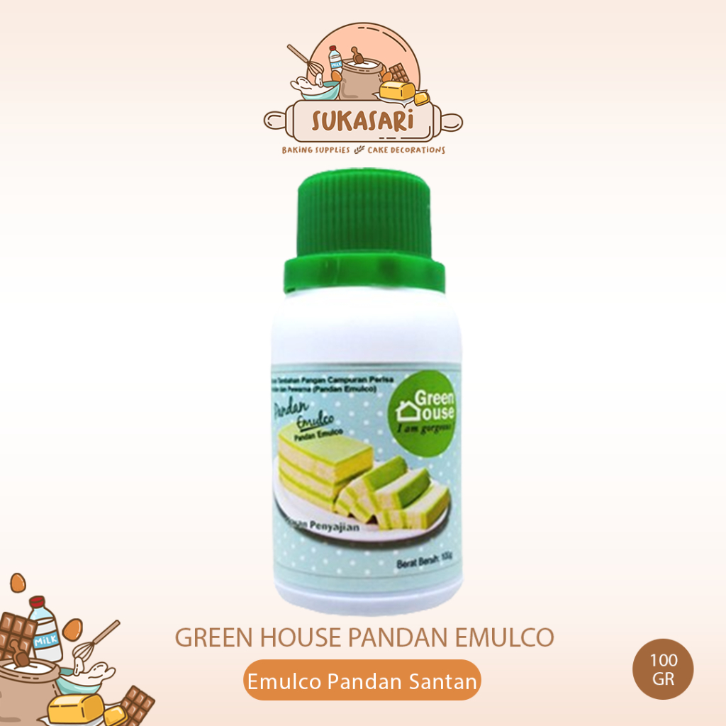 Emulco Pandan Green House 100gr / Pasta Pandan Santan Emulco