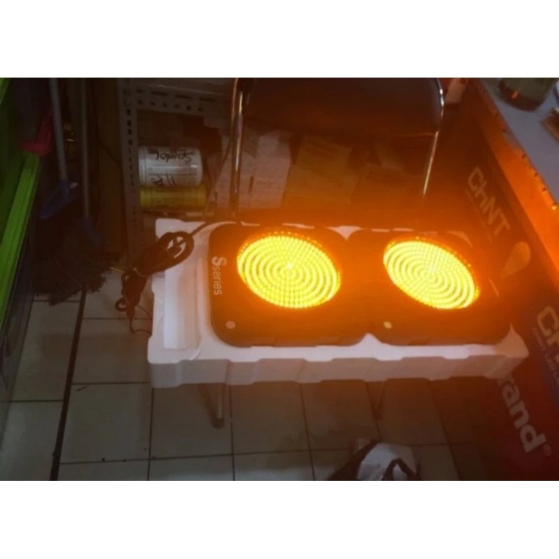Traffic Light 2mata 20cm Y 202 Sseries Warning Light Kuning Kuning