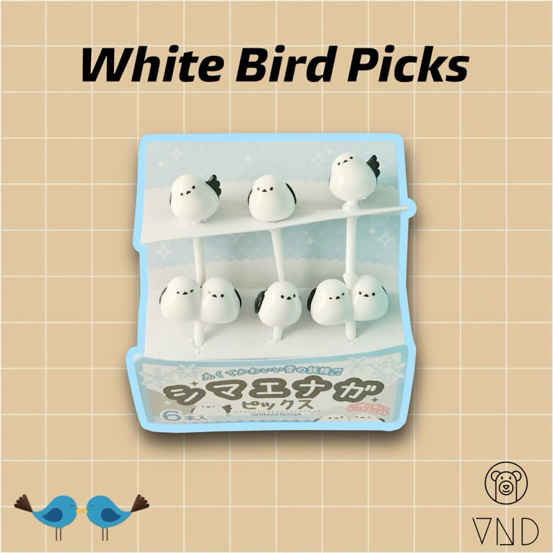 White Bird Picks ORI Japan/ Hiasan Bekal Bento Picks